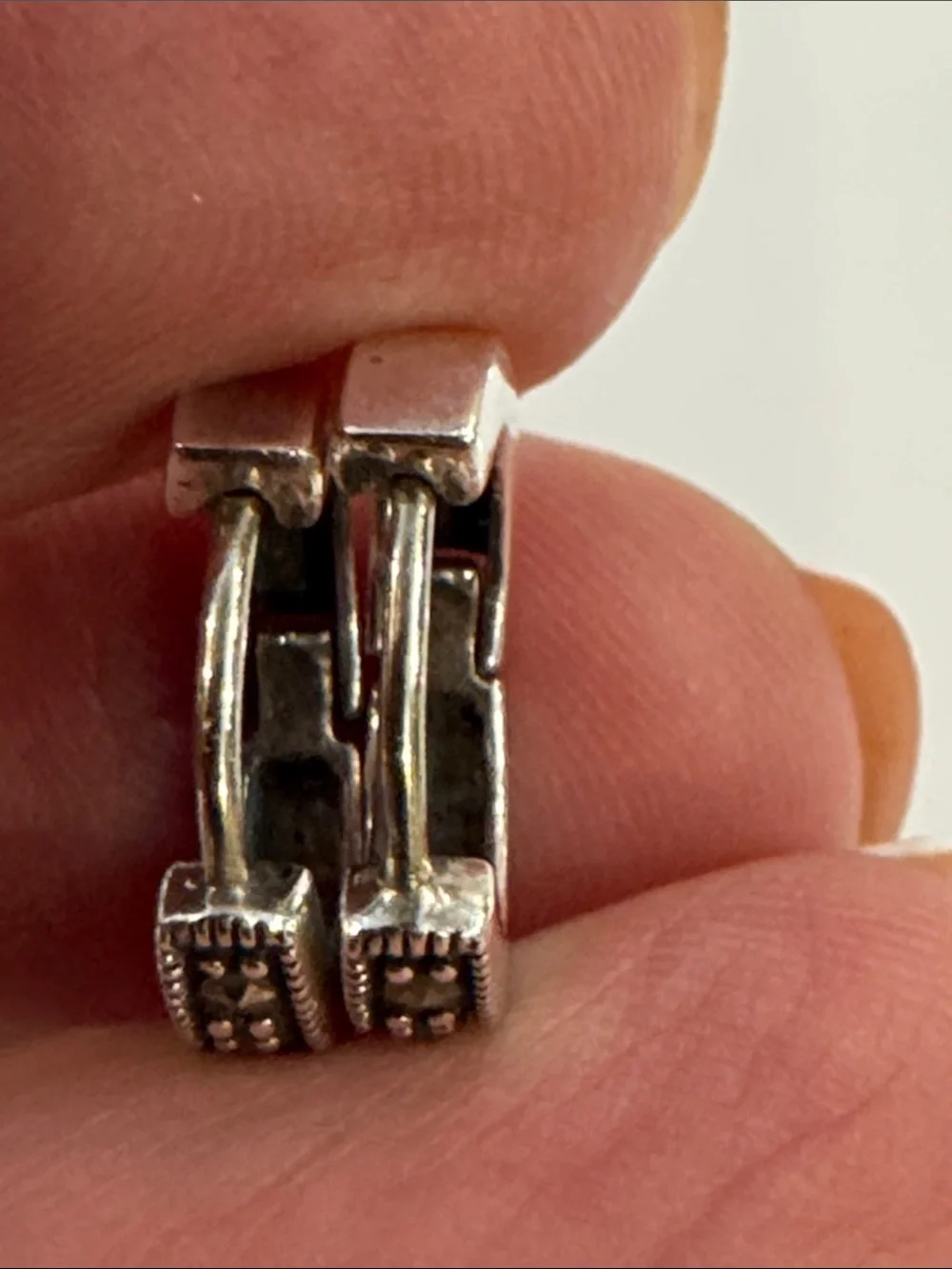 Silver Hoop Earrings - Small Hinged Hoops